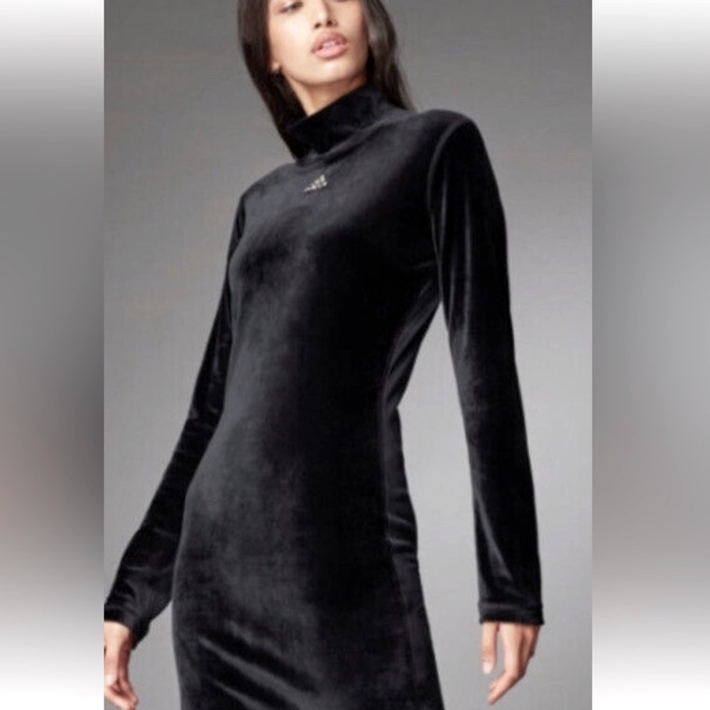 Long sleeve adidas velour dress